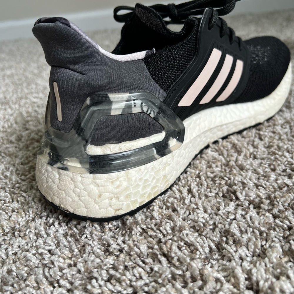 Adidas Ultraboost Boost 20 Athletic Running Shoes Black pink & Gray Women’s 9 - Picture 11 of 12
